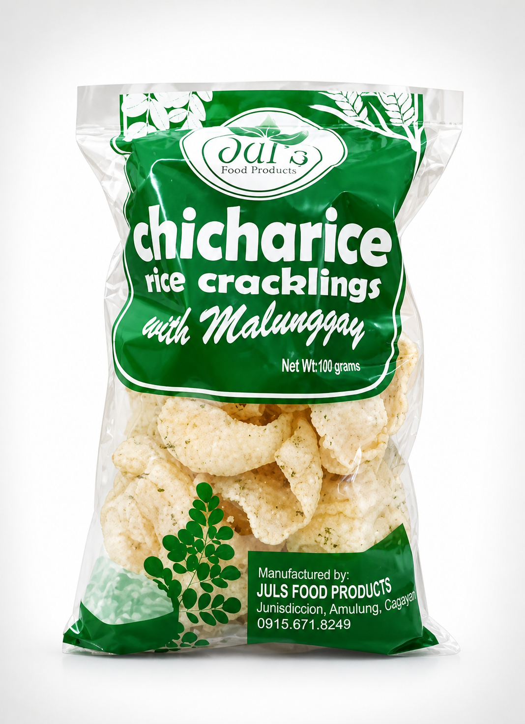 Chicharice Rice Cracklings with Malunggay