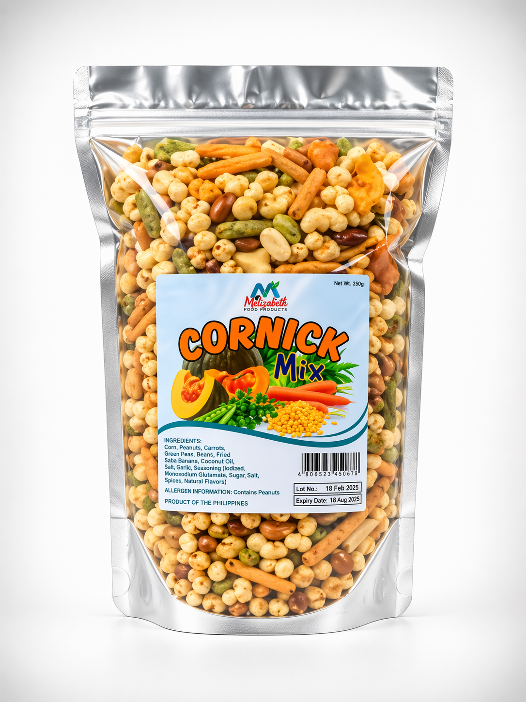 Crispy cornick snack mix