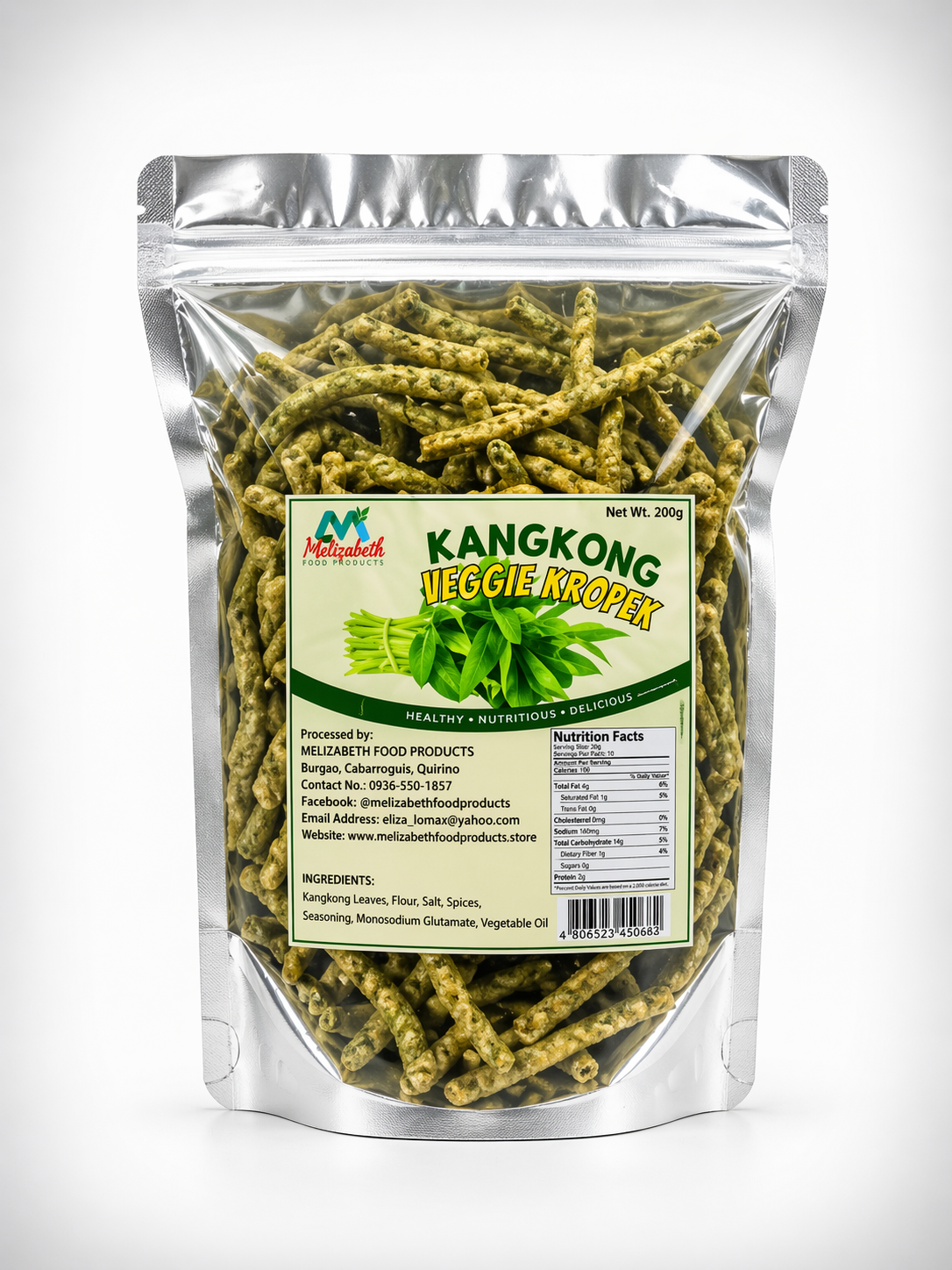 Kangkong veggie kropek snack pack
