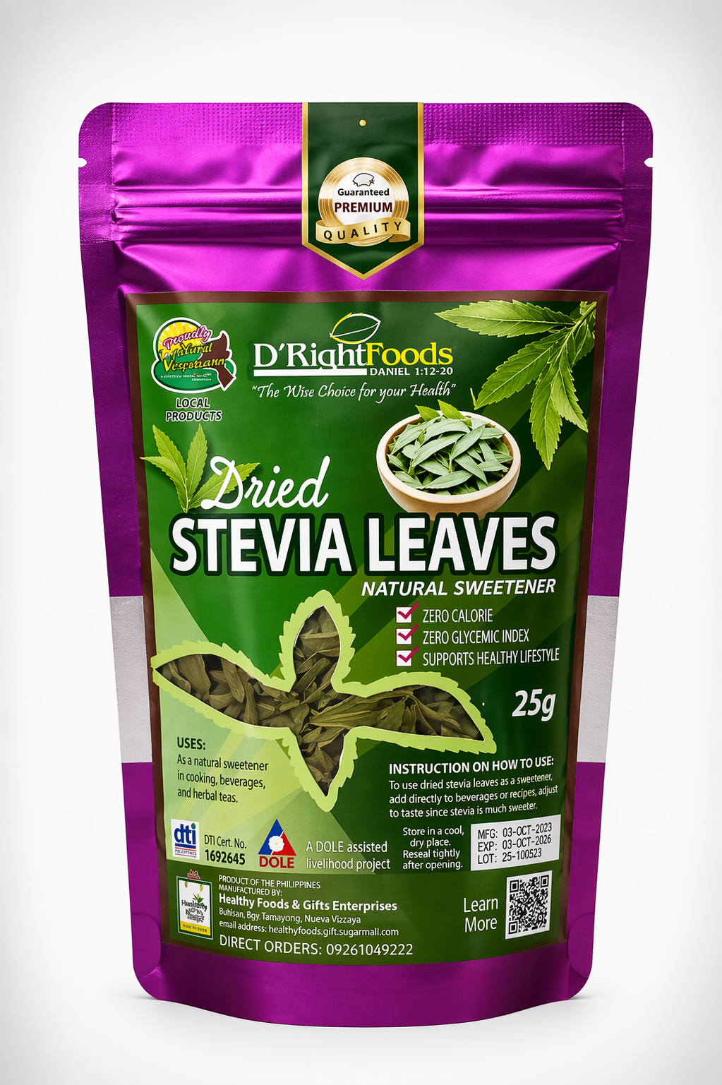Dried Stevia Leaves